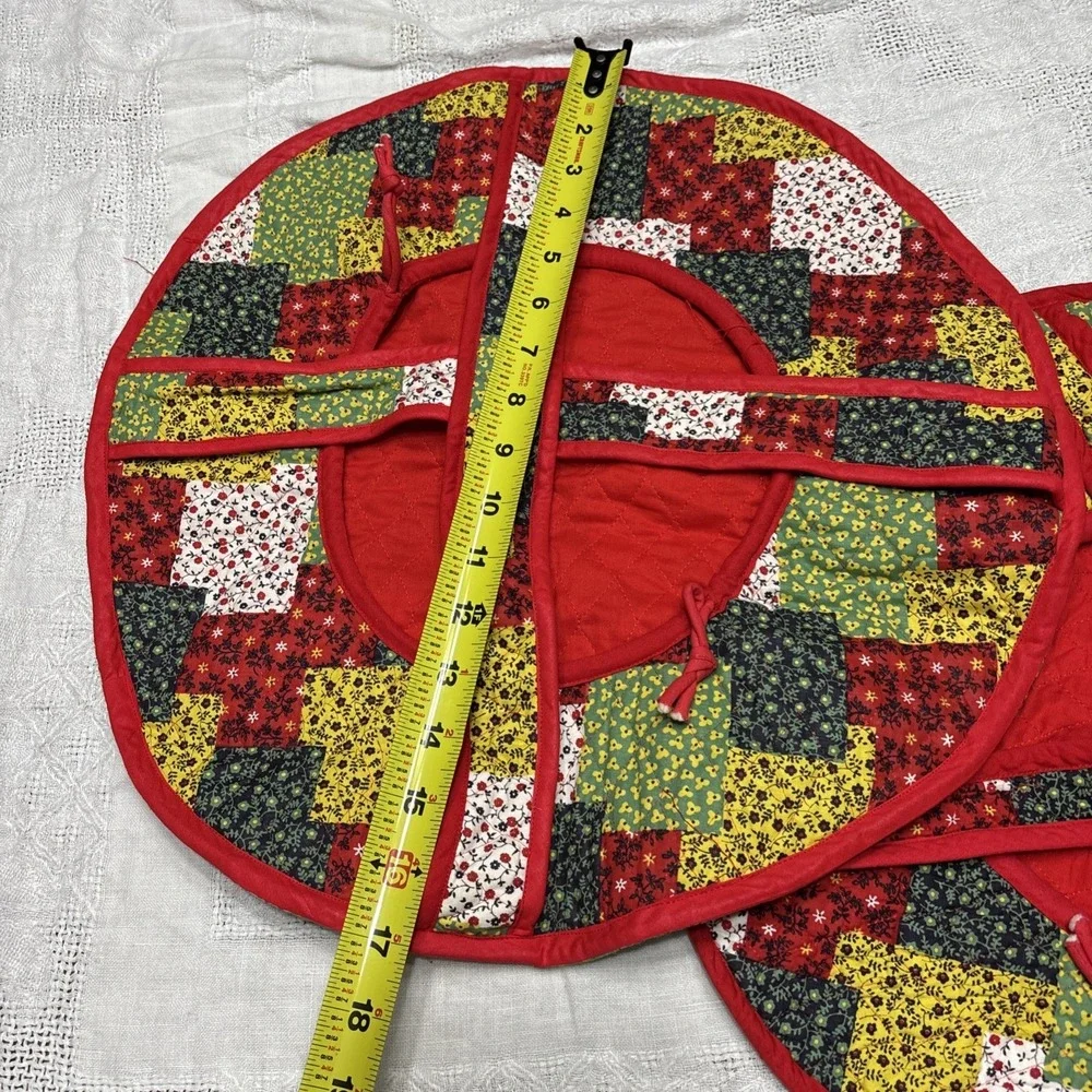 Lot Of 2 Vintage Hot And Cold Casserole Dish Carriers Patchwork Handmade Quilted